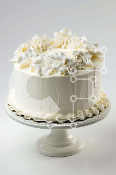 Σετ των 2 Intra Συλλεκτικό Ξύλινο Παζλ Plywood  4mm - Κομψή λευκή τούρτα διακοσμημένη με λουλούδια Σε Ξύλινο Κουτί - Διαστάσεις: 10x10 cm – 25 κομμάτια