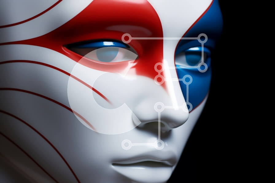 Intra Συλλεκτικό Ξύλινο Παζλ Plywood  4mm - Πολύχρωμο ριγέ μανεκέν προσώπου σε ομορφιά και μόδα Σε Ξύλινο Κουτί - Διαστάσεις Puzzle: 10x10 cm – 25 κομμάτια