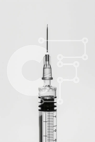 Intra Συλλεκτικό Ξύλινο Παζλ Plywood  4mm - Διαυγή σύριγγα με υγρό για ιατρική ένεση Σε Ξύλινο Κουτί - Διαστάσεις Puzzle: 10x10 cm – 25 κομμάτια