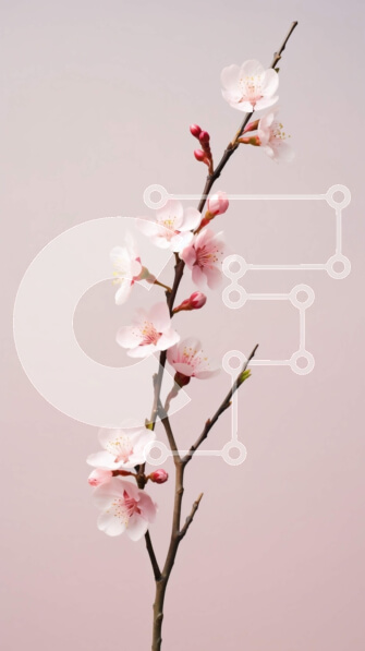 Σετ των 2 Intra Συλλεκτικό Ξύλινο Παζλ Plywood  4mm - Εκπληκτική εικόνα ενός κλαδιού με ροζ λουλούδια Σε Ξύλινο Κουτί - Διαστάσεις: 10x10 cm – 25 κομμάτια