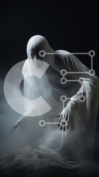 Intra Συλλεκτικό Ξύλινο Παζλ Plywood  4mm - Ghostly Figure in Smoke Σε Ξύλινο Κουτί - Διαστάσεις Puzzle: 10x10 cm – 25 κομμάτια