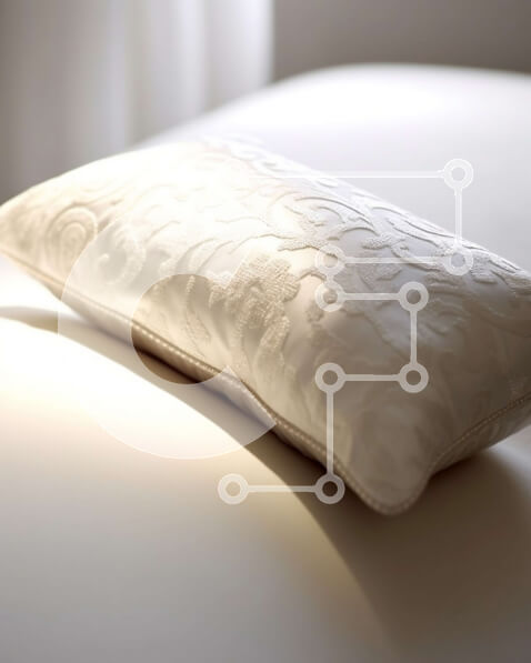 Intra Συλλεκτικό Ξύλινο Παζλ Plywood  4mm - Κομψό και εκλεπτυσμένο λευκό μαξιλάρι με λουλουδάτο μοτίβο Σε Ξύλινο Κουτί - Διαστάσεις Puzzle: 10x10 cm – 25 κομμάτια