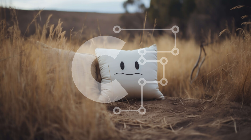 Intra Συλλεκτικό Ξύλινο Παζλ Plywood  4mm - Μαξιλάρι λυπημένου προσώπου σε ένα χωράφι με ψηλό ξερό γρασίδι Σε Ξύλινο Κουτί - Διαστάσεις Puzzle: 10x10 cm – 25 κομμάτια