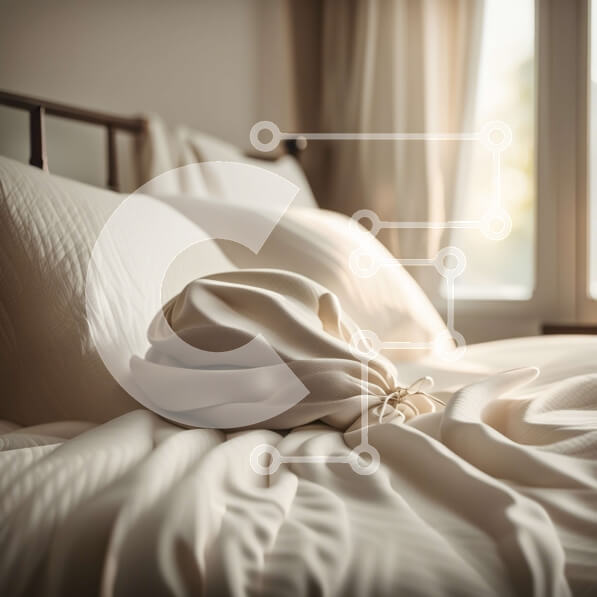 Intra Συλλεκτικό Ξύλινο Παζλ Plywood  4mm - Καθαρό και άνετο λευκό κρεβάτι με γωνίες νοσοκομείου και φως του ήλιου Σε Ξύλινο Κουτί - Διαστάσεις Puzzle: 10x10 cm – 25 κομμάτια