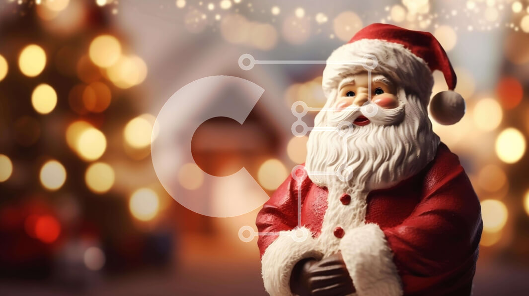 Intra Συλλεκτικό Ξύλινο Παζλ Plywood  4mm - Ειδώλιο Άγιου Βασίλη με εορταστικά φώτα Σε Ξύλινο Κουτί - Διαστάσεις: 10x10 cm – 25 κομμάτια