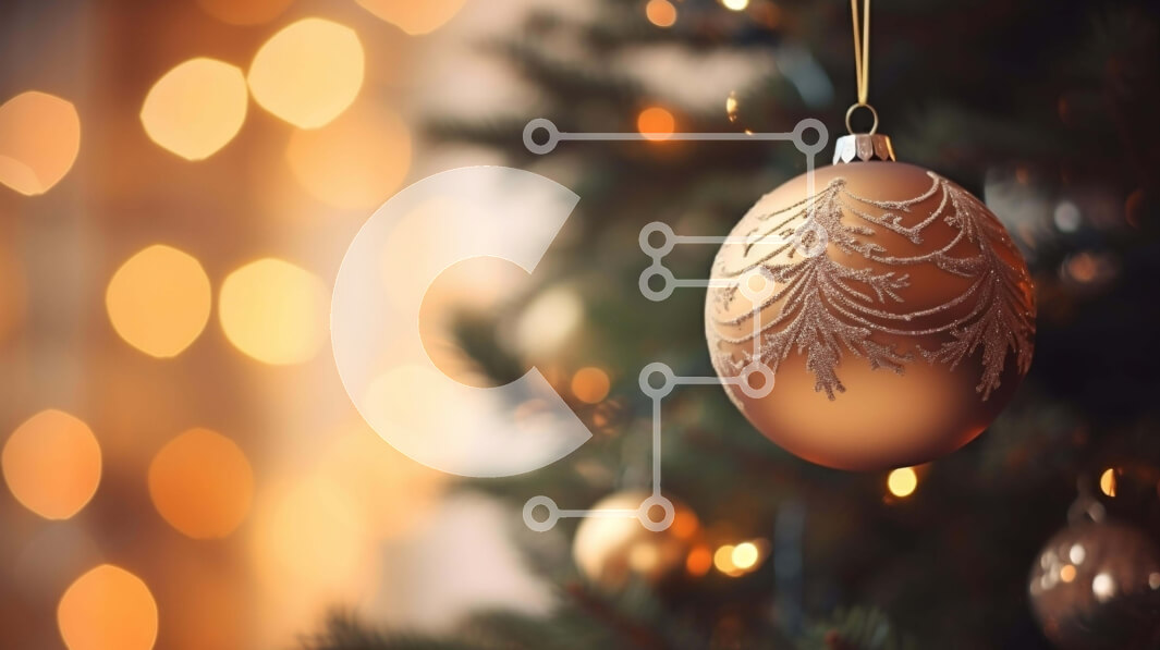 Intra Συλλεκτικό Ξύλινο Παζλ Plywood  4mm - Χρυσό χριστουγεννιάτικο στολίδι που κρέμεται σε ένα δέντρο Σε Ξύλινο Κουτί - Διαστάσεις: 10x10 cm – 25 κομμάτια