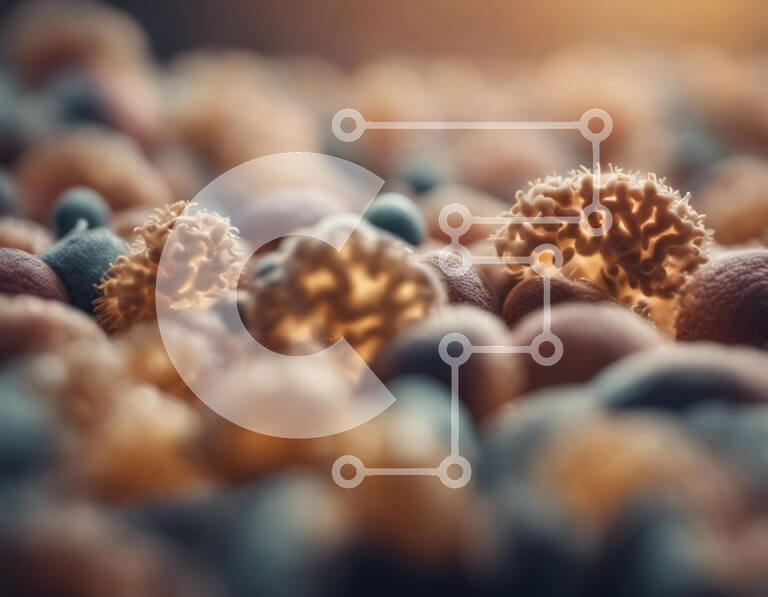 Intra Συλλεκτικό Ξύλινο Παζλ Plywood  4mm - Αφηρημένο μοτίβο καφέ αντικειμένων σε ανοιχτόχρωμο φόντο Σε Ξύλινο Κουτί - Διαστάσεις Puzzle: 10x10 cm – 25 κομμάτια