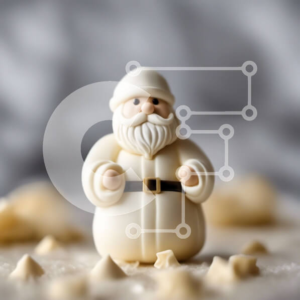 Intra Συλλεκτικό Ξύλινο Παζλ Plywood  4mm - Ειδώλιο Άγιου Βασίλη σε κομμάτια σοκολάτας Σε Ξύλινο Κουτί - Διαστάσεις: 10x10 cm – 25 κομμάτια