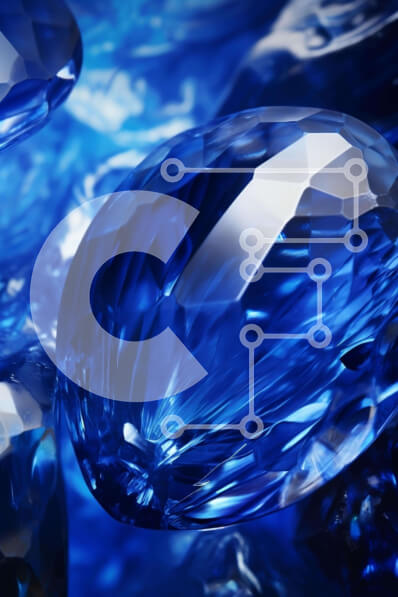 Intra Συλλεκτικό Ξύλινο Παζλ Plywood  4mm - Κοντινό πλάνο μπλε διαμαντιών διάσπαρτα στην επιφάνεια του νερού Σε Ξύλινο Κουτί - Διαστάσεις Puzzle: 10x10 cm – 25 κομμάτια