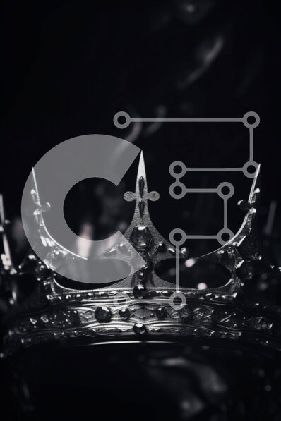 Intra Συλλεκτικό Ξύλινο Παζλ Plywood  4mm - Μαύρο και ασημί στέμμα σε μαύρο φόντο Σε Ξύλινο Κουτί - Διαστάσεις: 10x10 cm – 25 κομμάτια