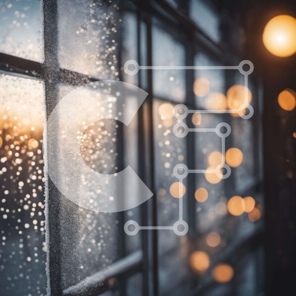 Intra Συλλεκτικό Ξύλινο Παζλ Plywood  4mm - Βροχερό παράθυρο με σταγόνες βροχής σε γυαλί Σε Ξύλινο Κουτί - Διαστάσεις Puzzle: 10x10 cm – 25 κομμάτια