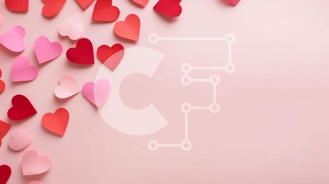 Intra Συλλεκτικό Ξύλινο Παζλ Plywood  4mm - Ροζ και κόκκινες καρδιές που επιπλέουν στον αέρα Σε Ξύλινο Κουτί - Διαστάσεις Puzzle: 10x10 cm – 25 κομμάτια