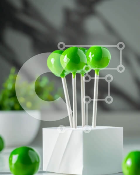 Σετ των 2 Intra Συλλεκτικό Ξύλινο Παζλ Plywood  4mm - Πράσινα γλειφιτζούρια σε λευκό κουτί με φυτά σε γλάστρες Σε Ξύλινο Κουτί - Διαστάσεις: 10x10 cm – 25 κομμάτια