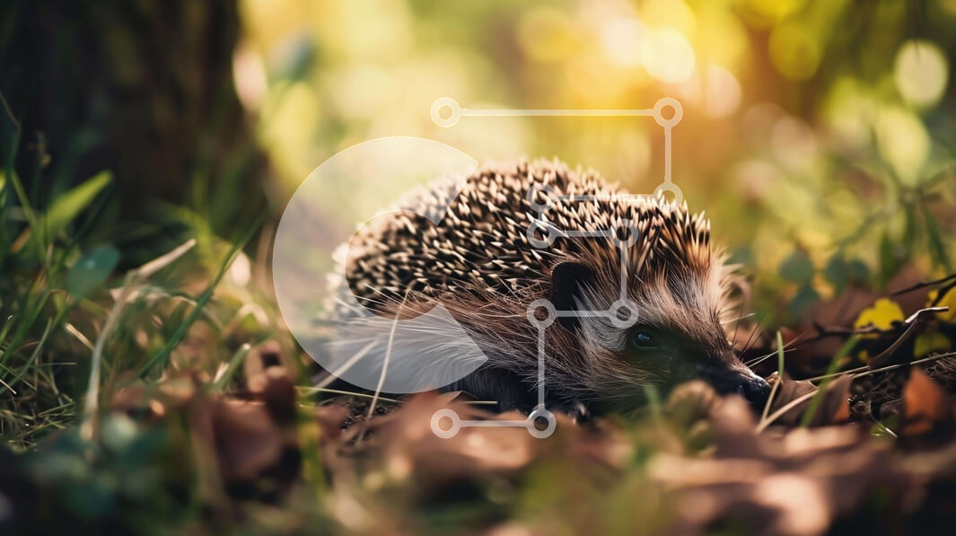 Σετ των 2 Intra Συλλεκτικό Ξύλινο Παζλ Plywood  4mm - Αξιολάτρευτος σκαντζόχοιρος σε ένα όμορφο φυσικό περιβάλλον Σε Ξύλινο Κουτί - Διαστάσεις: 10x10 cm – 25 κομμάτια