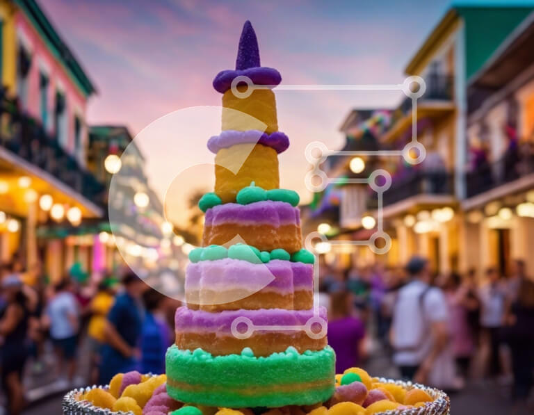 Σετ των 2 Intra Συλλεκτικό Ξύλινο Παζλ Plywood  4mm - Πολύχρωμο κέικ τριών επιπέδων στην Urban Street Σε Ξύλινο Κουτί - Διαστάσεις: 10x10 cm – 25 κομμάτια