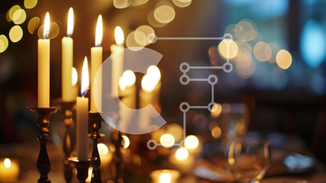 Σετ των 2 Intra Συλλεκτικό Ξύλινο Παζλ Plywood  4mm - Κομψή τραπεζαρία με αναμμένα κηροπήγια Σε Ξύλινο Κουτί - Διαστάσεις: 10x10 cm – 25 κομμάτια