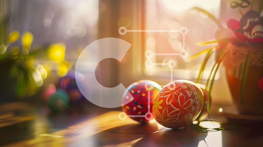 Intra Συλλεκτικό Ξύλινο Παζλ Plywood  4mm - Πολύχρωμα Πασχαλινά αυγά σε ξύλινο τραπέζι μπροστά από το παράθυρο Σε Ξύλινο Κουτί - Διαστάσεις: 10x10 cm – 25 κομμάτια