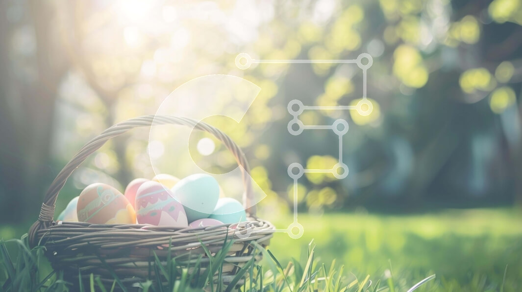 Intra Συλλεκτικό Ξύλινο Παζλ Plywood  4mm - Πολύχρωμο καλάθι με αυγά Πάσχας στο γρασίδι Σε Ξύλινο Κουτί - Διαστάσεις: 10x10 cm – 25 κομμάτια