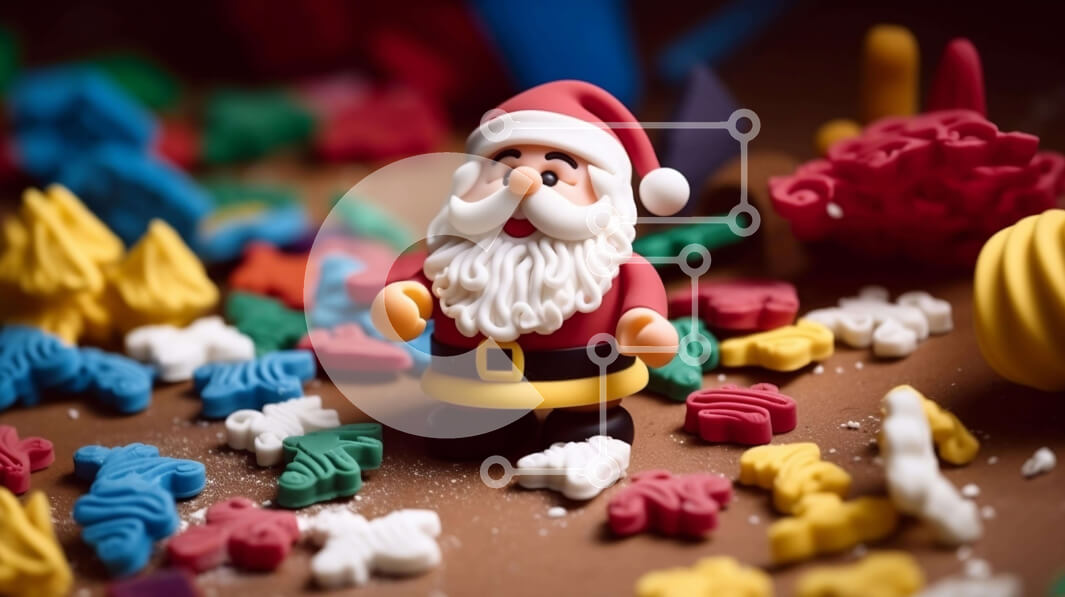 Intra Συλλεκτικό Ξύλινο Παζλ Plywood  4mm - Ειδώλιο Άγιου Βασίλη με πολύχρωμα διακοσμητικά Σε Ξύλινο Κουτί - Διαστάσεις: 10x10 cm – 25 κομμάτια