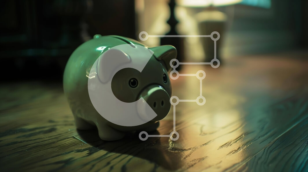 Intra Συλλεκτικό Ξύλινο Παζλ Plywood  4mm - Κουμπαράς στο ξύλινο πάτωμα Σε Ξύλινο Κουτί - Διαστάσεις: 10x10 cm – 25 κομμάτια