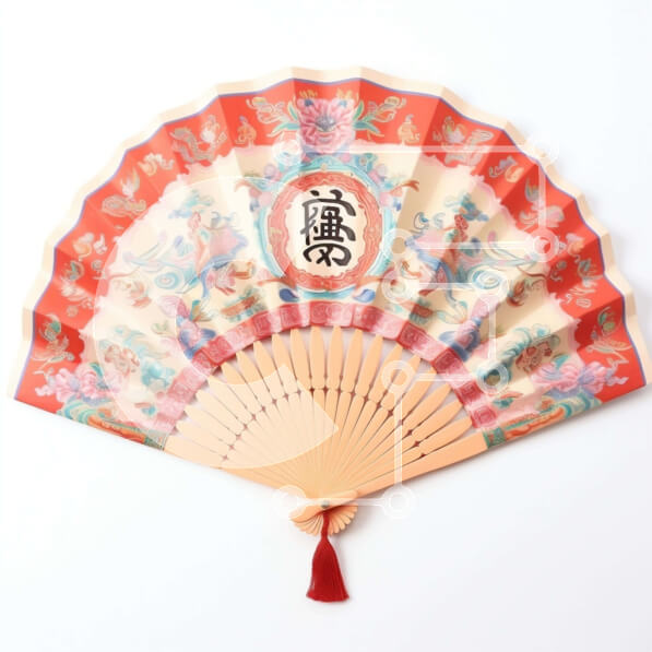 Intra Συλλεκτικό Ξύλινο Παζλ Plywood  4mm - Διακοσμητικός ανεμιστήρας ανατολίτικου στυλ με κόκκινη φούντα Σε Ξύλινο Κουτί - Διαστάσεις: 10x10 cm – 25 κομμάτια