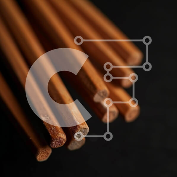 Intra Συλλεκτικό Ξύλινο Παζλ Plywood  4mm - Τακτοποιημένα ξύλινα μολύβια από κοντά Σε Ξύλινο Κουτί - Διαστάσεις: 10x10 cm – 25 κομμάτια