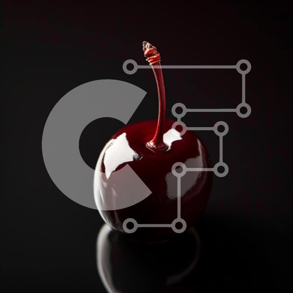 Σετ των 2 Intra Συλλεκτικό Ξύλινο Παζλ Plywood  4mm - Ενιαίο κεράσι σε μαύρο φόντο Σε Ξύλινο Κουτί - Διαστάσεις: 10x10 cm – 25 κομμάτια