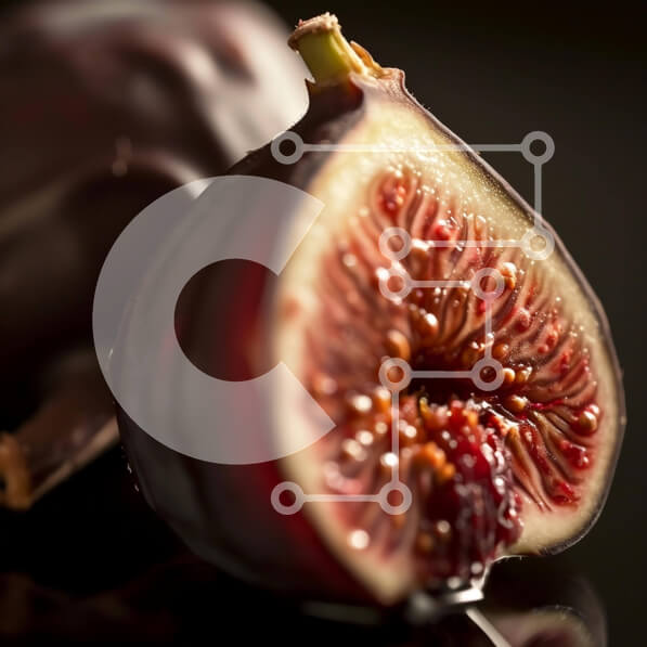 Σετ των 2 Intra Συλλεκτικό Ξύλινο Παζλ Plywood  4mm - Σύκο καλυμμένο με σοκολάτα σε μαύρο φόντο Σε Ξύλινο Κουτί - Διαστάσεις: 10x10 cm – 25 κομμάτια