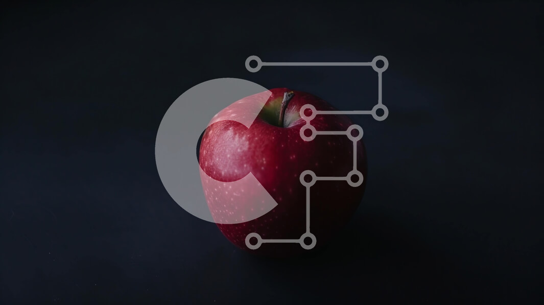 Σετ των 2 Intra Συλλεκτικό Ξύλινο Παζλ Plywood  4mm - Μονό κόκκινο μήλο σε σκούρο φόντο Σε Ξύλινο Κουτί - Διαστάσεις: 10x10 cm – 25 κομμάτια