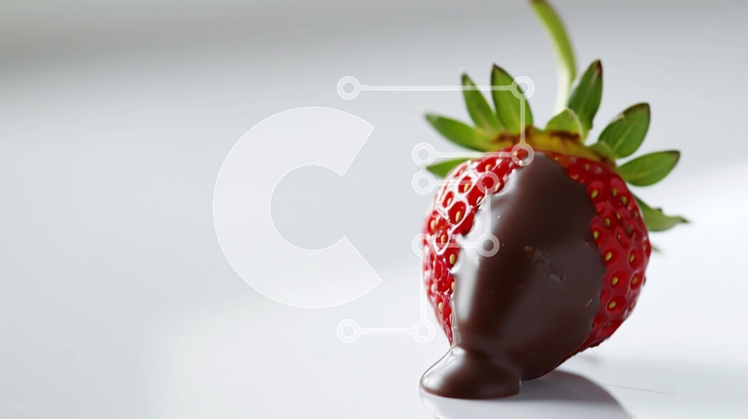 Σετ των 2 Intra Συλλεκτικό Ξύλινο Παζλ Plywood  4mm - Φράουλα με επικάλυψη σοκολάτας σε φρέσκια φράουλα Σε Ξύλινο Κουτί - Διαστάσεις: 10x10 cm – 25 κομμάτια