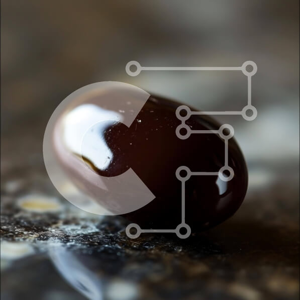 Σετ των 2 Intra Συλλεκτικό Ξύλινο Παζλ Plywood  4mm - Μπάλα μαύρης σοκολάτας σε μαρμάρινη επιφάνεια Σε Ξύλινο Κουτί - Διαστάσεις: 10x10 cm – 25 κομμάτια