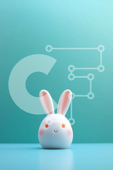 Intra Συλλεκτικό Ξύλινο Παζλ Plywood  4mm - Πασχαλινό παιχνίδι λαγουδάκι σε μπλε φόντο Aqua Σε Ξύλινο Κουτί - Διαστάσεις Puzzle: 10x10 cm – 25 κομμάτια