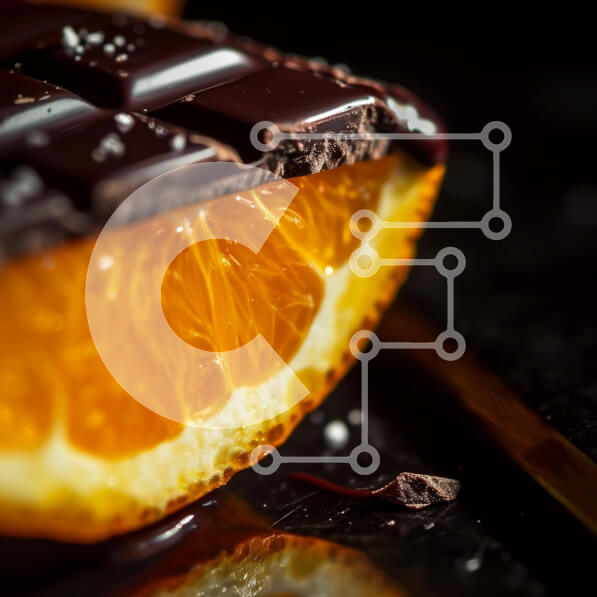 Σετ των 2 Intra Συλλεκτικό Ξύλινο Παζλ Plywood  4mm - Φέτα πορτοκαλιού καλυμμένη με σοκολάτα Σε Ξύλινο Κουτί - Διαστάσεις: 10x10 cm – 25 κομμάτια