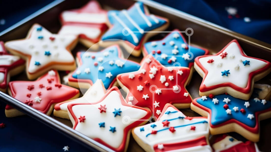 Intra Συλλεκτικό Ξύλινο Παζλ Plywood  4mm - Πατριωτικά μπισκότα σε σχήμα αστεριού για γιορτές Σε Ξύλινο Κουτί - Διαστάσεις: 10x10 cm – 25 κομμάτια