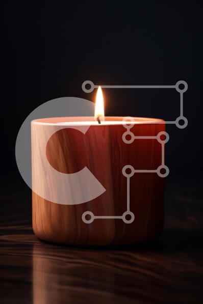 Intra Συλλεκτικό Ξύλινο Παζλ Plywood  4mm - Ξύλινο κερί με φλόγα Σε Ξύλινο Κουτί - Διαστάσεις Puzzle: 10x10 cm – 25 κομμάτια