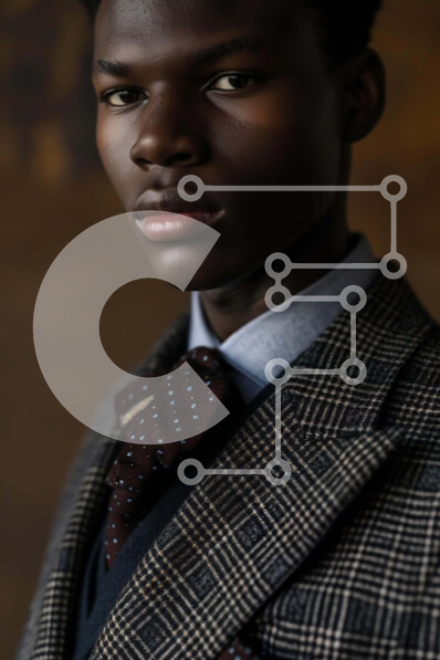 Intra Συλλεκτικό Ξύλινο Παζλ Plywood  4mm - Νεαρός άνδρας με κομψό κοστούμι και γραβάτα Σε Ξύλινο Κουτί - Διαστάσεις Puzzle: 10x10 cm – 25 κομμάτια