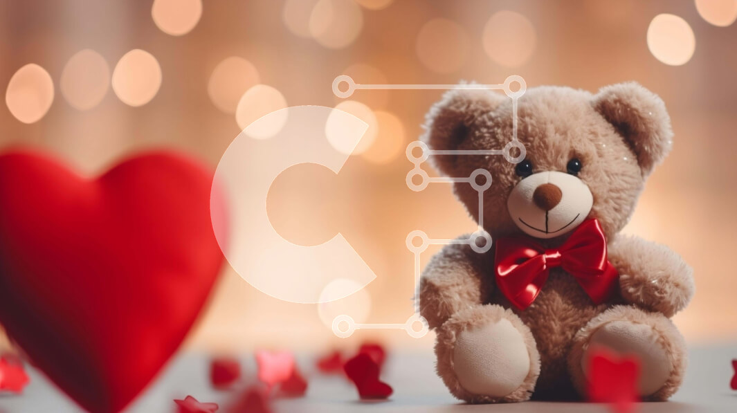 Intra Συλλεκτικό Ξύλινο Παζλ Plywood  4mm - Αρκουδάκι με καρδιά και τριαντάφυλλα Σε Ξύλινο Κουτί - Διαστάσεις Puzzle: 10x10 cm – 25 κομμάτια