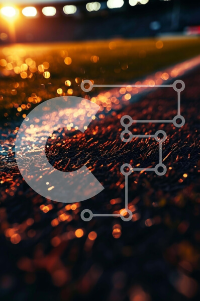 Intra Συλλεκτικό Ξύλινο Παζλ Plywood  4mm - Γήπεδο ποδοσφαίρου στο ηλιοβασίλεμα με φώτα στο φόντο Σε Ξύλινο Κουτί - Διαστάσεις Puzzle: 10x10 cm – 25 κομμάτια