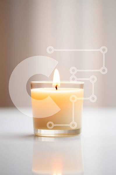 Intra Συλλεκτικό Ξύλινο Παζλ Plywood  4mm - Γαλήνια λάμψη κεριού Σε Ξύλινο Κουτί - Διαστάσεις Puzzle: 10x10 cm – 25 κομμάτια