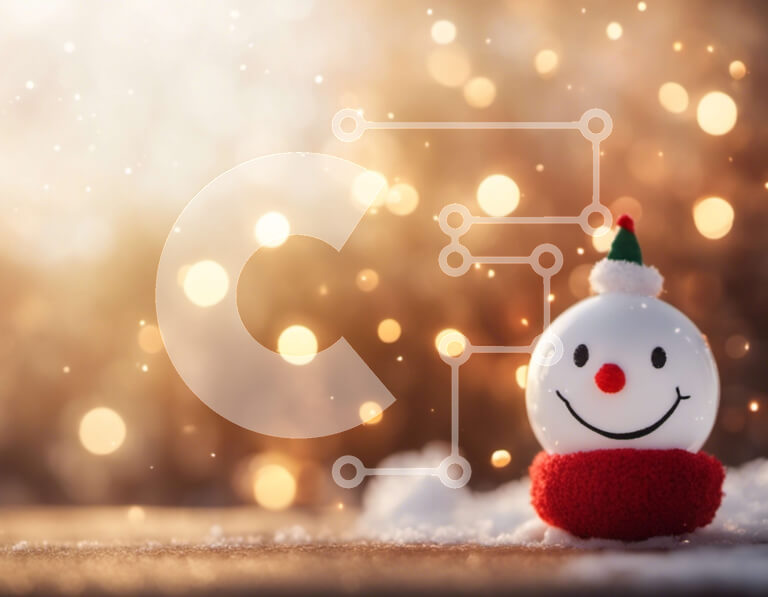 Intra Συλλεκτικό Ξύλινο Παζλ Plywood  4mm - Διακόσμηση ειδώλου χιονάνθρωπου με ανακλαστικά φώτα Σε Ξύλινο Κουτί - Διαστάσεις: 10x10 cm – 25 κομμάτια