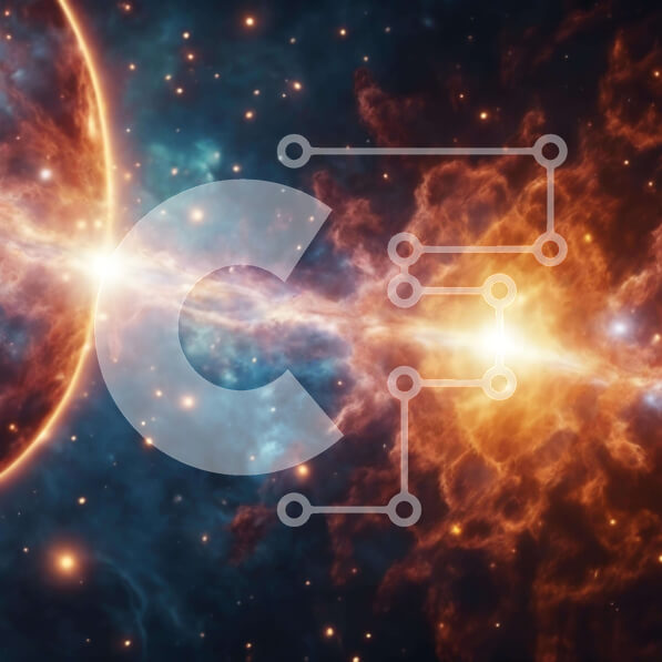 Intra Συλλεκτικό Ξύλινο Παζλ Plywood  4mm - Εκπληκτικό αστέρι και νεφέλωμα στο διάστημα Σε Ξύλινο Κουτί - Διαστάσεις Puzzle: 10x10 cm – 25 κομμάτια