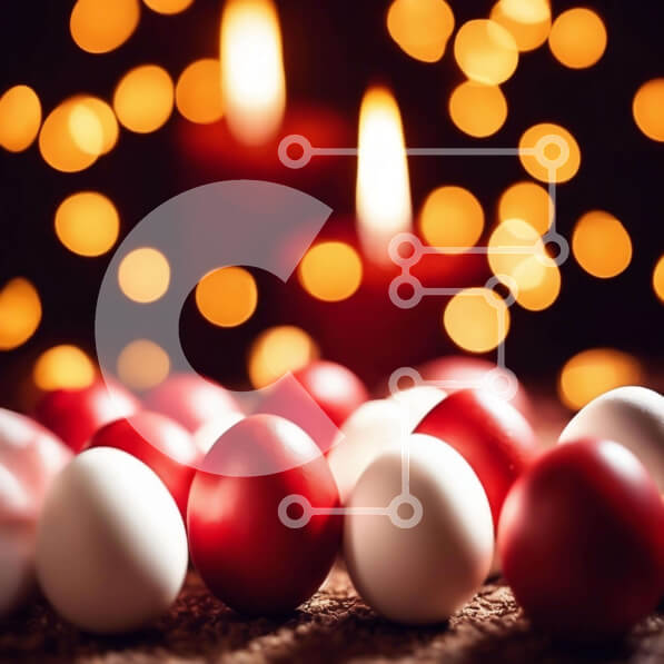 Intra Συλλεκτικό Ξύλινο Παζλ Plywood  4mm - Πασχαλινά αυγά και λαμπάδες για εορταστικές γιορτές Σε Ξύλινο Κουτί - Διαστάσεις: 10x10 cm – 25 κομμάτια