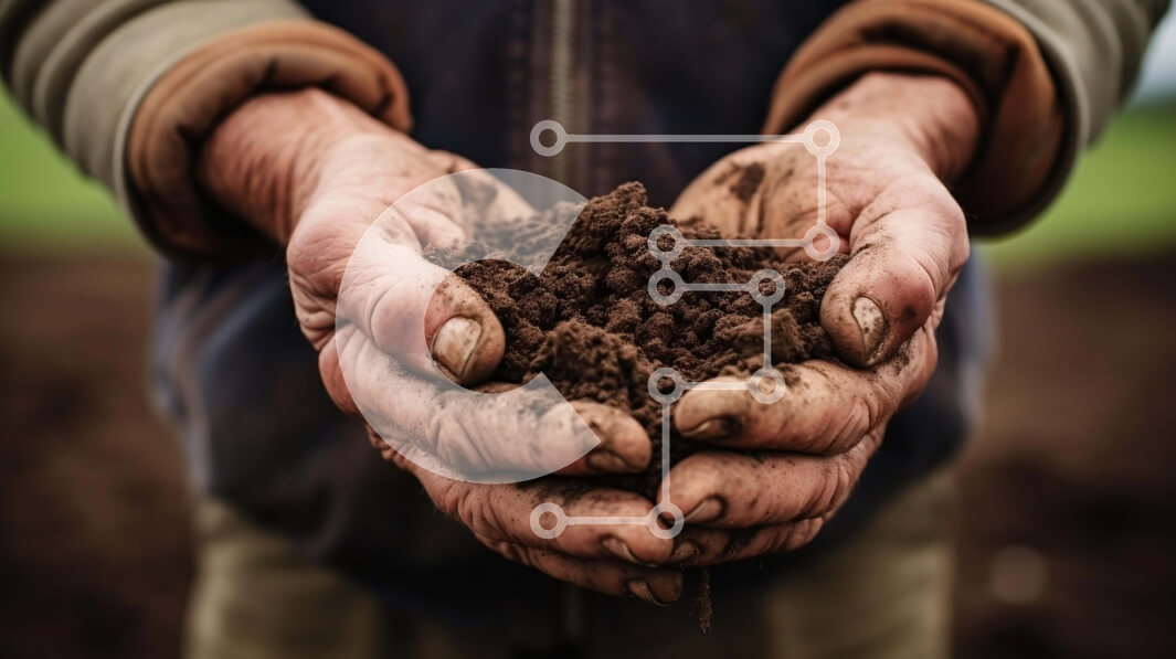 Intra Συλλεκτικό Ξύλινο Παζλ Plywood  4mm - Χέρια που κρατούν γόνιμο έδαφος για κηπουρική ή γεωργία Σε Ξύλινο Κουτί - Διαστάσεις: 10x10 cm – 25 κομμάτια