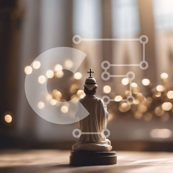 Intra Συλλεκτικό Ξύλινο Παζλ Plywood  4mm - Μικρό άγαλμα της Παναγίας για την πίστη και την πνευματικότητα Σε Ξύλινο Κουτί - Διαστάσεις Puzzle: 10x10 cm – 25 κομμάτια