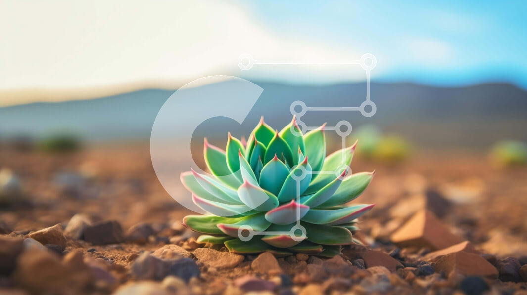 Intra Συλλεκτικό Ξύλινο Παζλ Plywood  4mm - Πράσινο παχύφυτο στην έρημο Σε Ξύλινο Κουτί - Διαστάσεις: 10x10 cm – 25 κομμάτια