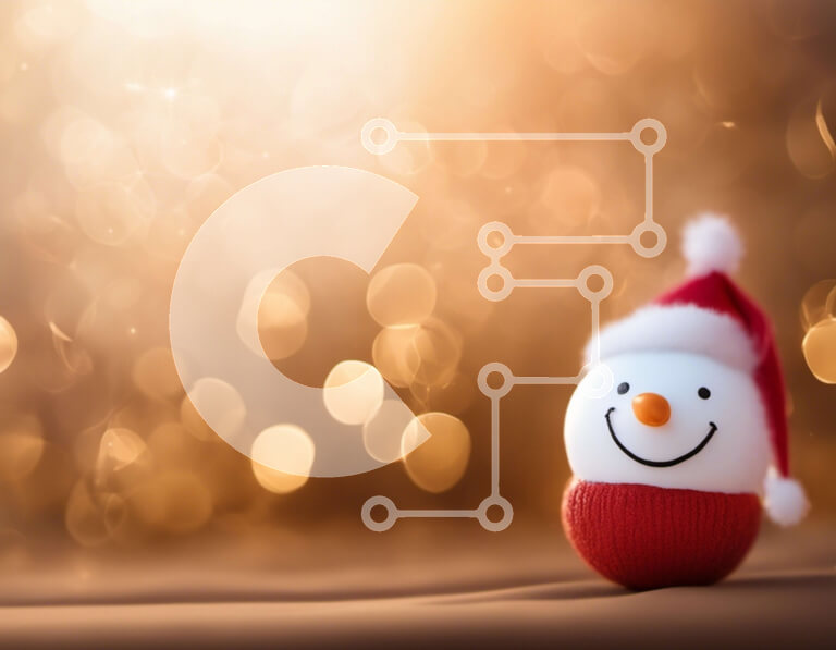 Intra Συλλεκτικό Ξύλινο Παζλ Plywood  4mm - Γιορτινός χιονάνθρωπος με καπέλο Άγιου Βασίλη Σε Ξύλινο Κουτί - Διαστάσεις Puzzle: 10x10 cm – 25 κομμάτια