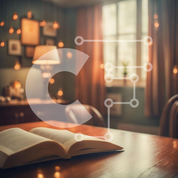 Intra Συλλεκτικό Ξύλινο Παζλ Plywood  4mm - Άνετη γωνιά ανάγνωσης με ανοιχτό βιβλίο και λάμπα Σε Ξύλινο Κουτί - Διαστάσεις Puzzle: 10x10 cm – 25 κομμάτια