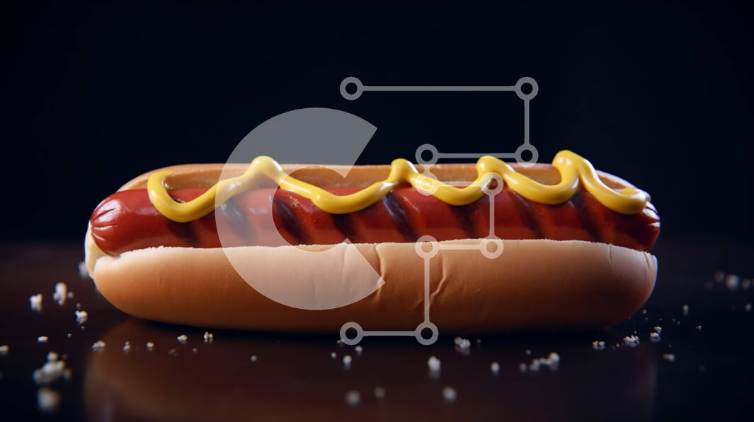 Σετ των 2 Intra Συλλεκτικό Ξύλινο Παζλ Plywood  4mm - Παιχνίδι χοτ ντογκ με μουστάρδα και κέτσαπ σε ξύλινο τραπέζι Σε Ξύλινο Κουτί - Διαστάσεις: 10x10 cm – 25 κομμάτια