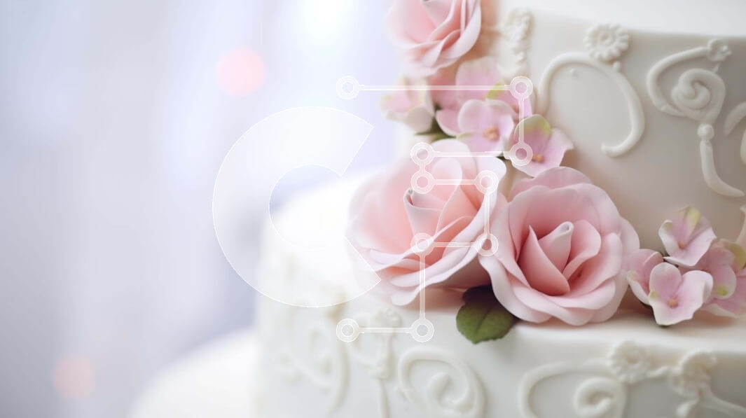 Σετ των 2 Intra Συλλεκτικό Ξύλινο Παζλ Plywood  4mm - Λευκή τούρτα τριών επιπέδων με ροζ τριαντάφυλλα Σε Ξύλινο Κουτί - Διαστάσεις: 10x10 cm – 25 κομμάτια