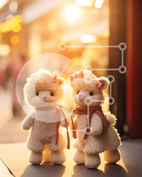 Intra Συλλεκτικό Ξύλινο Παζλ Plywood  4mm - Γεμιστά ζώα σε πεζοδρόμιο με ανοιχτή βιτρίνα Σε Ξύλινο Κουτί - Διαστάσεις Puzzle: 10x10 cm – 25 κομμάτια